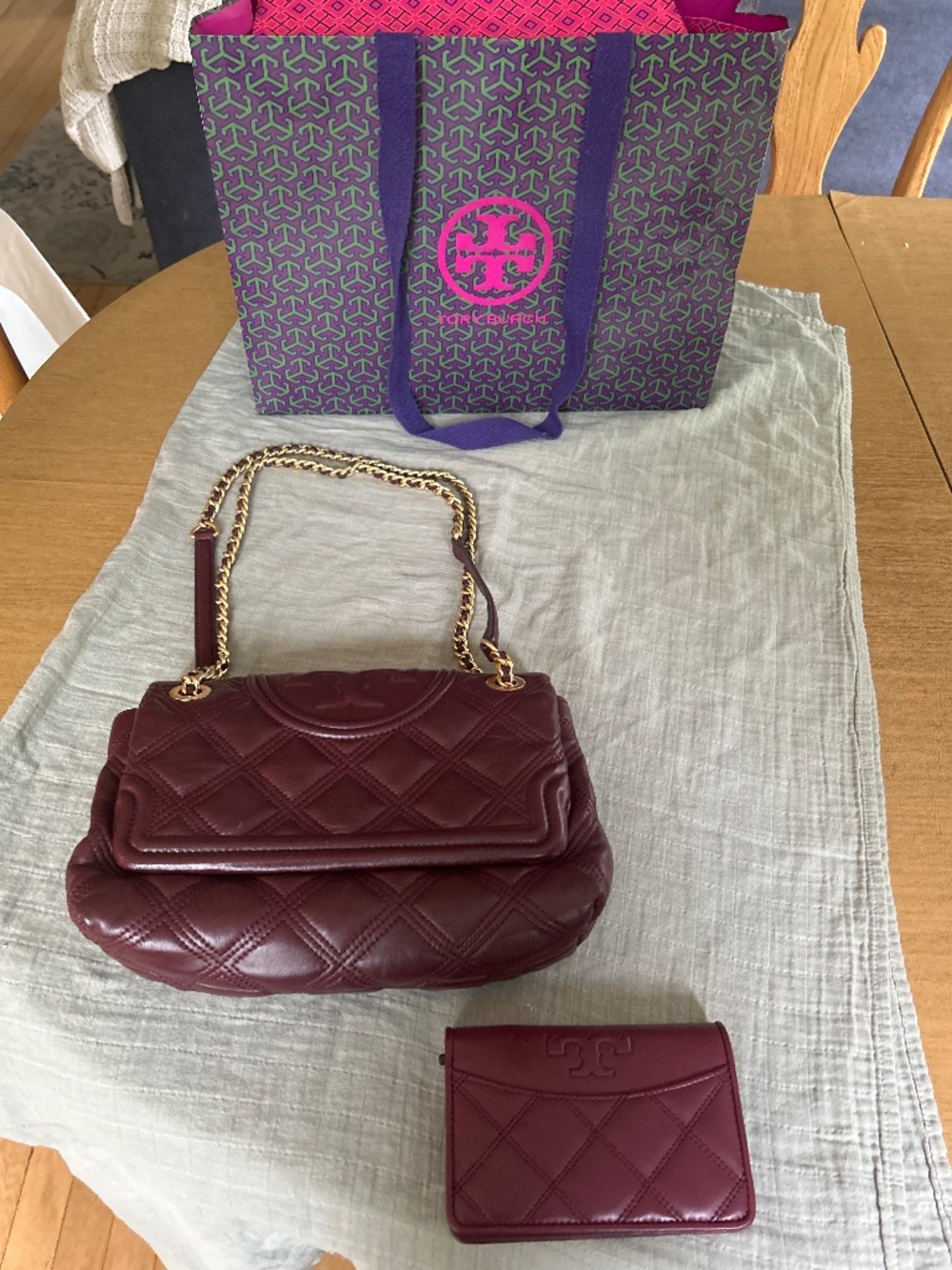Tory Burch matching bag and wallet